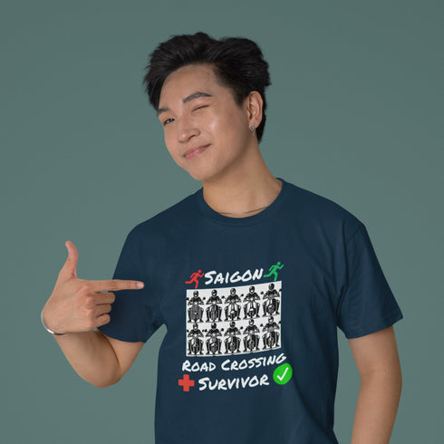 Saigon Road Crossing Survivor T-Shirt | Fun & Unique Vietnam Souvenir